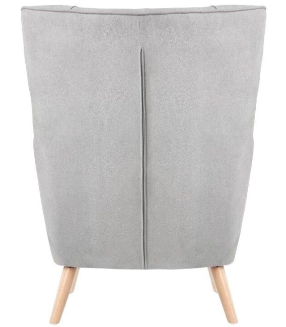 SILLÓN MANEON 77 X 83 TEXTIL GRIS CLARO Y MADERA