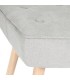 PUF DUBLIN 52 X 38 MADERA Y TEXTIL GRIS CLARO 