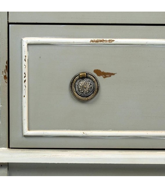 ARMARIO ATENEA 80 X 42 MADERA Y RATAN VERDE MUSGO 