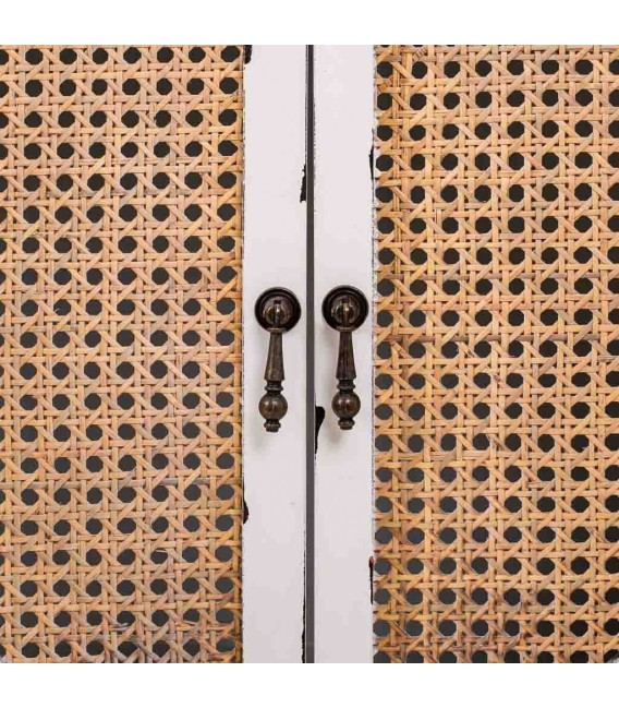 APARADOR NOVIL 106 X 36 MADERA BLANCO RATAN 