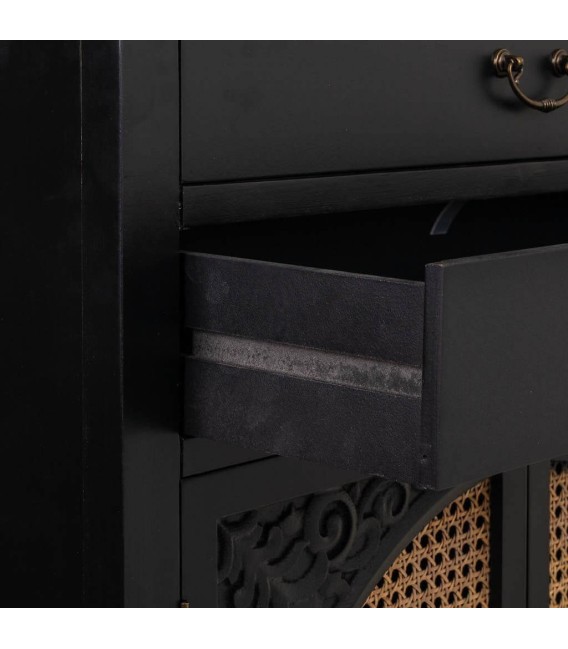 ARMARIO NOVIL 70 X 40 MADERA NEGRO RATAN