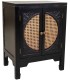 MESITA DE NOCHE NOVIL 50 X 36 MADERA NEGRO RATAN MDMHOGAR