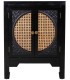 MESITA DE NOCHE NOVIL 50 X 36 MADERA NEGRO RATAN MDMHOGAR