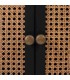 MESITA DE NOCHE NOVIL 50 X 36 MADERA NEGRO RATAN MDMHOGAR