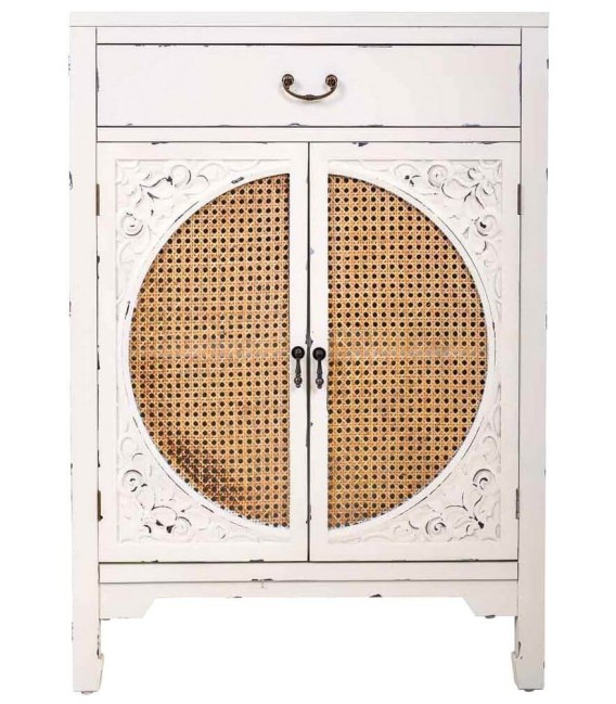 TAQUILLON NOVIL 70 X 36 MADERA BLANCO RATAN 