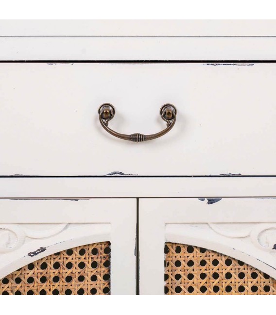 TAQUILLON NOVIL 70 X 36 MADERA BLANCO RATAN 