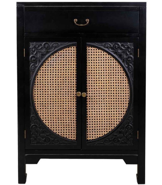 TAQUILLON NOVIL 70 X 36 MADERA NEGRO RATAN MDMHOGAR