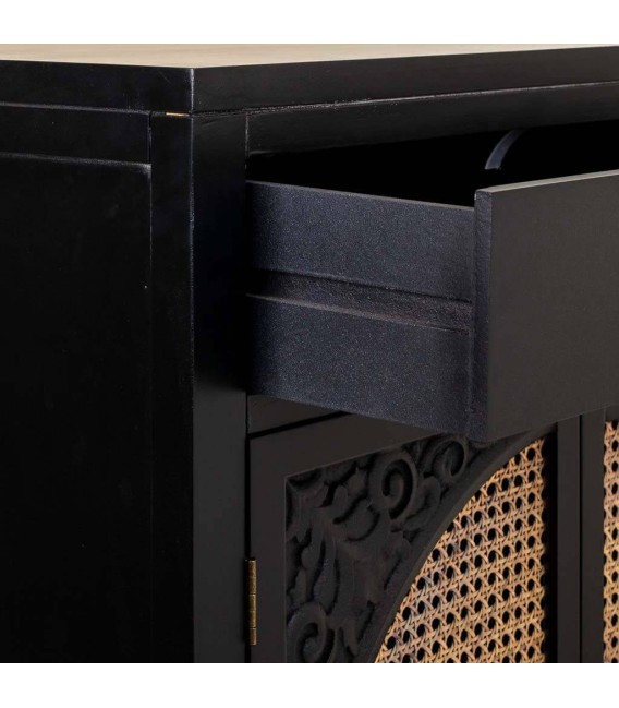 TAQUILLON NOVIL 70 X 36 MADERA NEGRO RATAN MDMHOGAR