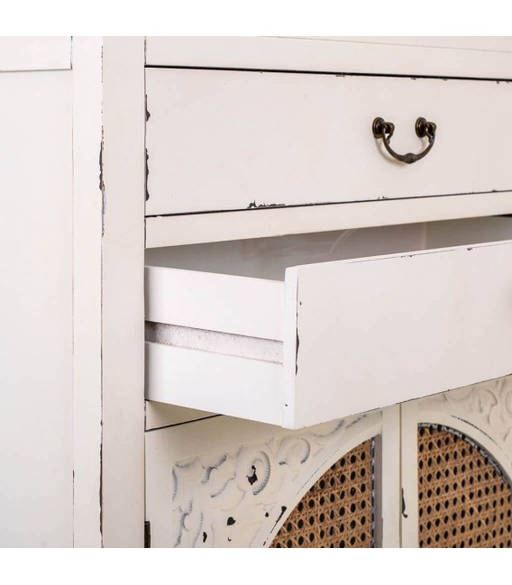 ARMARIO NOVIL 70 X 40 MADERA BLANCO RATAN MDMHOGAR