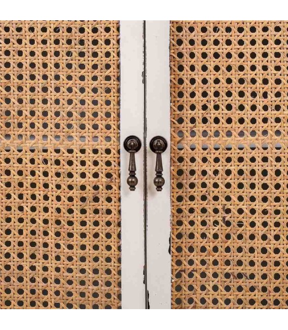 ARMARIO NOVIL 70 X 40 MADERA BLANCO RATAN MDMHOGAR