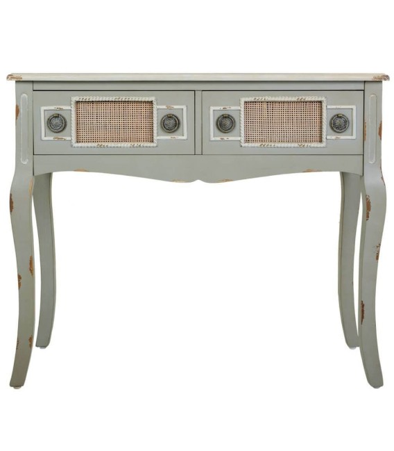 CONSOLA ATENEA 90 X 33 MADERA Y RATÁN 