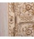 Armario alacena étnico blanco tallado en madera con herrajes metal 3