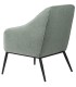 SILLÓN MAENLI 66 X 71 METAL NEGRO TEXTIL VERDE