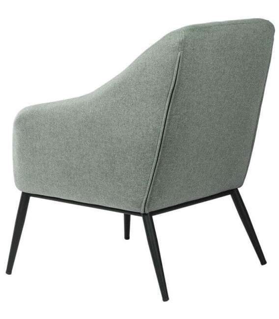 SILLÓN MAENLI 66 X 71 METAL NEGRO TEXTIL VERDE
