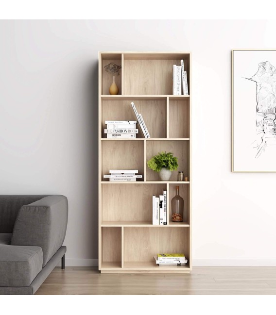 LIBRERIA SUNAR 80 X 32 MELAMINA ROBLE 