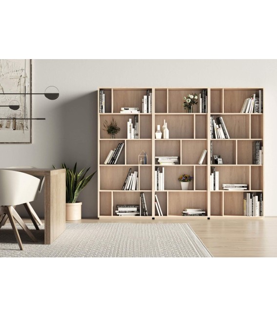 LIBRERIA SUNAR 80 X 32 MELAMINA ROBLE 