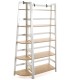 LIBRERIA RINCON JOTA 34 X 34 MADERA MDF ROBLE METAL BLANCO