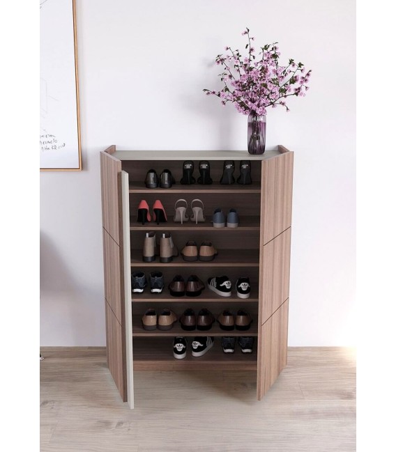 ZAPATERO MOLEA 95 X 25 NOGAL Y GRAFITO 