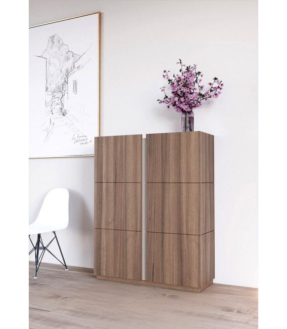 ZAPATERO MOLEA 95 X 25 NOGAL Y GRAFITO 