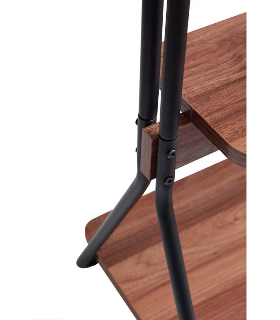 PERCHERO BURRO FENIX 91 X 44 METAL NEGRO MELAMINA NOGAL