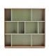 LIBRERIA SUNAR 119 X 32 MELAMINA NOGAL VERDE 