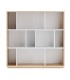 LIBRERIA SUNAR 119 X 32 MELAMINA ROBLE BLANCO