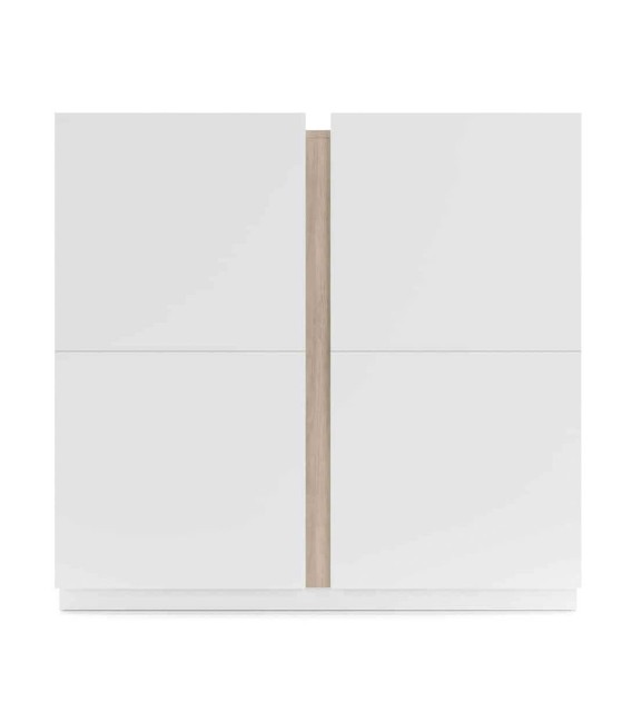 ZAPATERO MOLEA BAJO 95 X 35 ROBLE Y BLANCO MDMHOGAR