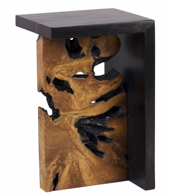 MESITA AUXILIAR RAIZ 35 X 30 MADERA RAIZ