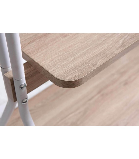 PERCHERO BURRO 91 X 44 FENIX METAL BLANCO MELAMINA ROBLE 