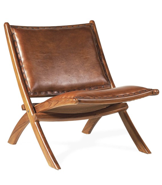 SILLÓN PLEGABLE 68 X 88 CARLOS MADERA Y MIEL