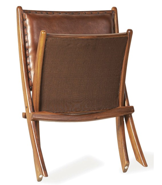 SILLÓN PLEGABLE 68 X 88 CARLOS MADERA Y MIEL