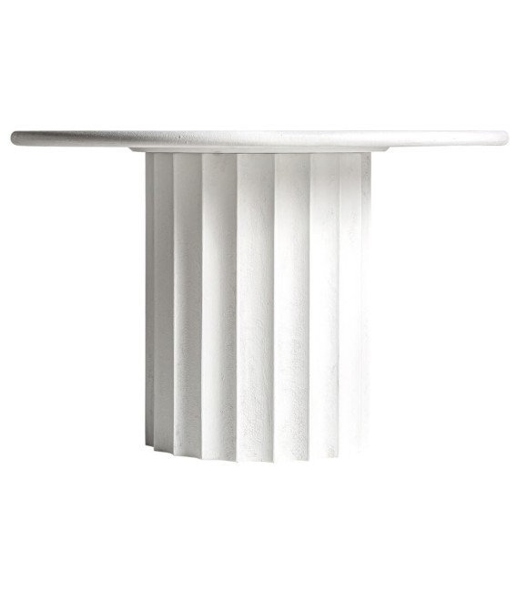 MESA DE COMEDOR 120 Ø ZELEY CEMENTO BLANCO