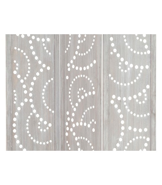 BIOMBO 120 X 8 ESTRELLAS MADERA GRIS