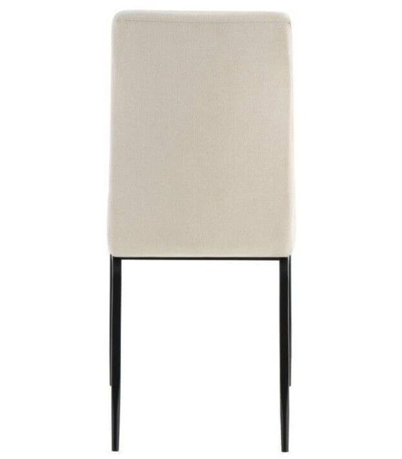 SILLA 45 X 58 NAPOLEON METAL NEGRO TELA BEIGE