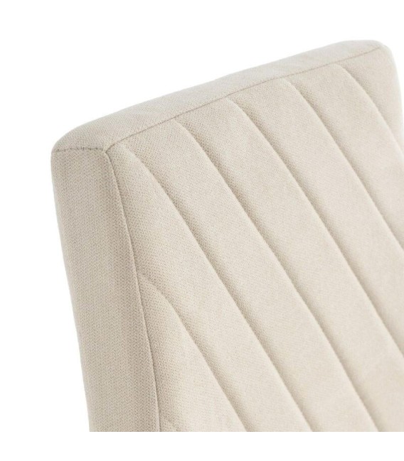 SILLA 45 X 58 NAPOLEON METAL NEGRO TELA BEIGE