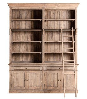 LIBRERIA 198 X 39  MANDER MADERA MANGO ENVEJECIDA 
