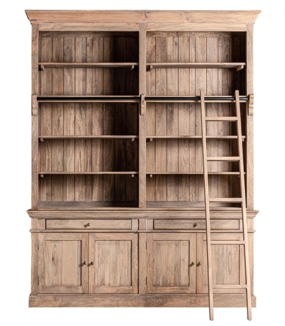 LIBRERIA 198 X 39  MANDER MADERA MANGO ENVEJECIDA 