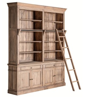 LIBRERIA 198 X 39  MANDER MADERA MANGO ENVEJECIDA 