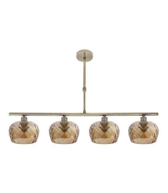 LAMPARA DE TECHO 75 X 13 SETELA METALORO CRISTAL AMBAR 