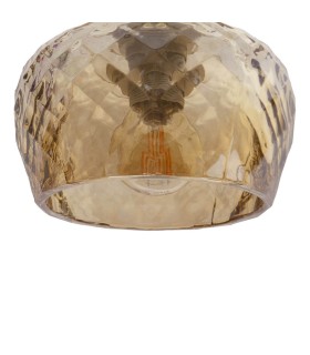 LAMPARA DE TECHO 75 X 13 SETELA METALORO CRISTAL AMBAR 