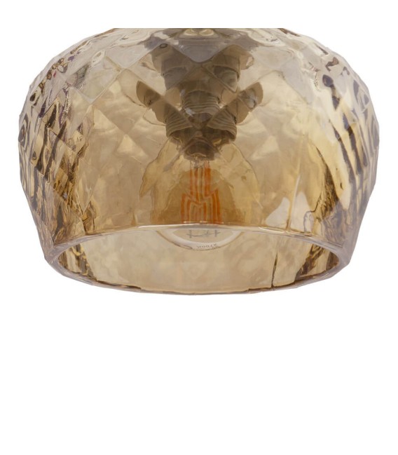 LAMPARA DE TECHO 75 X 13 SETELA METALORO CRISTAL AMBAR 