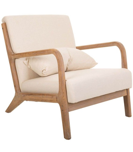 SILLÓN AUXILIAR MADERA RUNIC CRUDO