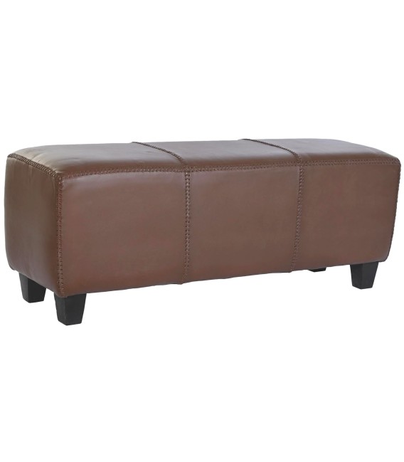 BANCO PIE DE CAMA 120 X 41 ZULE PIEL MARRON 