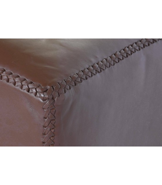 BANCO PIE DE CAMA 120 X 41 ZULE PIEL MARRON 