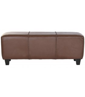 BANCO PIE DE CAMA 120 X 41 ZULE PIEL MARRON 