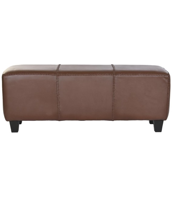 BANCO PIE DE CAMA 120 X 41 ZULE PIEL MARRON 