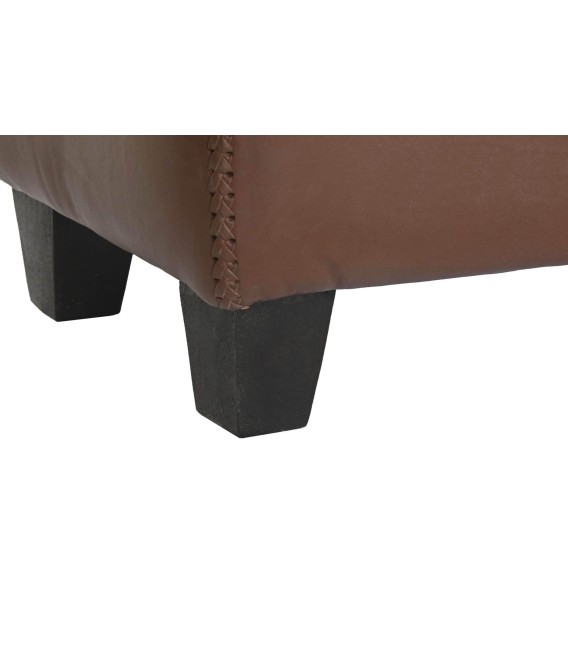 BANCO PIE DE CAMA 120 X 41 ZULE PIEL MARRON 