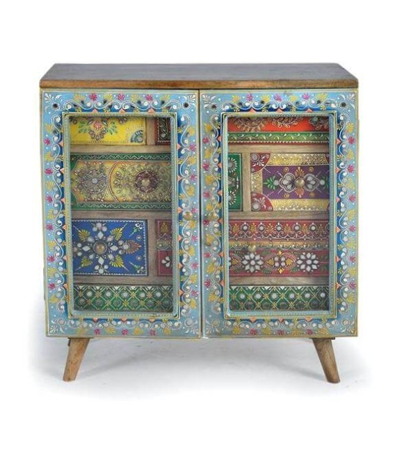 CÓMODA 62 X 30 ARAPEA ARTESANAL MADERA POLICROMADA 