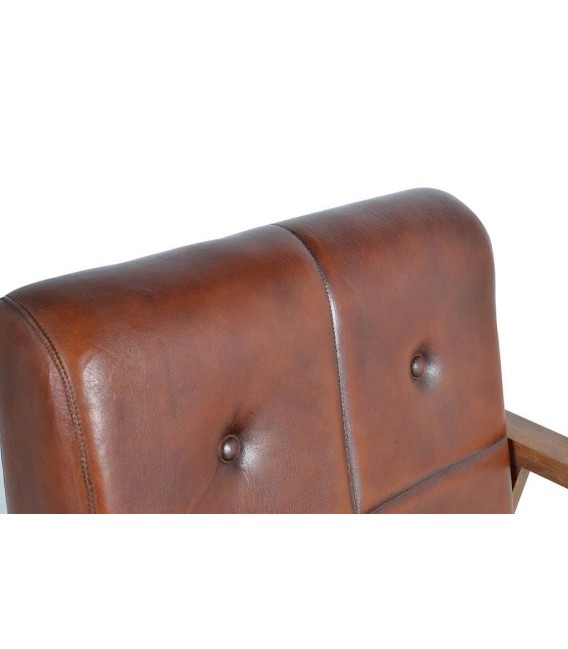 SILLON 60 X 65 POLO MADERA Y PIEL 