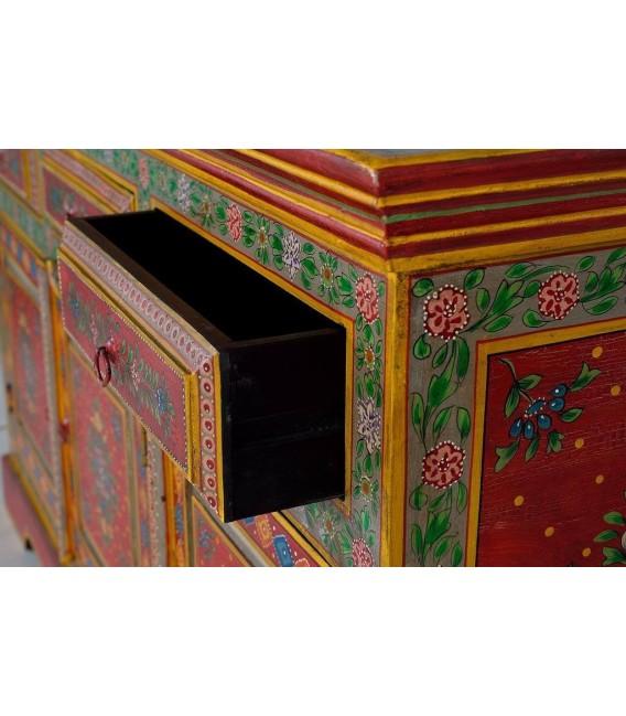 APARADOR 140 X 40 ARAPEA ARTESANAL MADERA POLICROMADA 